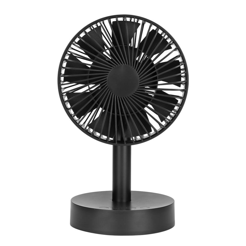 Desk Fan USB Charging 3 Speeds Strong Airflow 90 Degree Head Shaking 4 Timeing Modes Desktop Small F