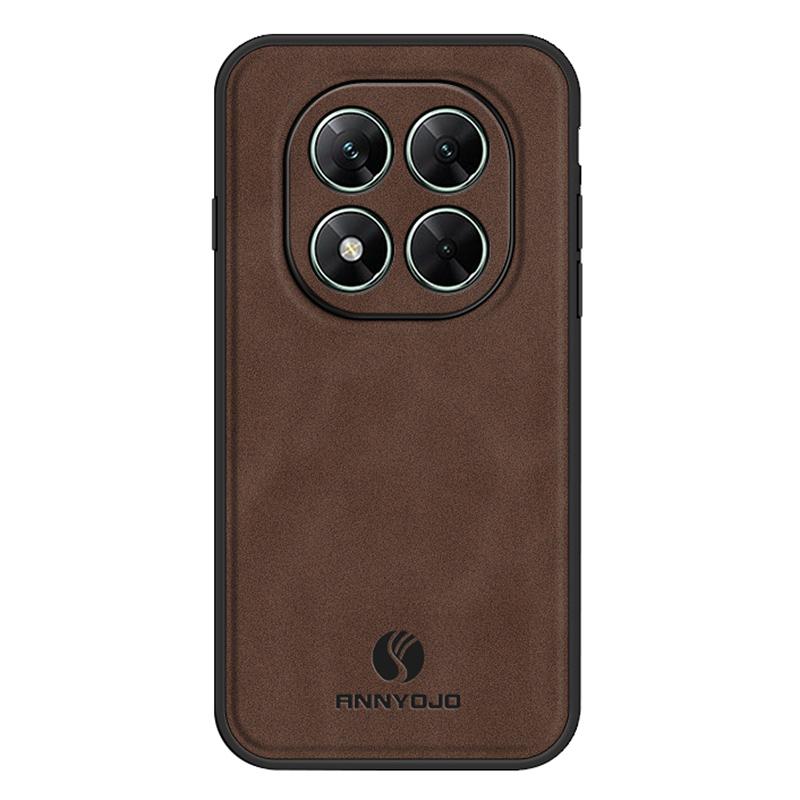 

ANNYOJO Чехол для Xiaomi Poco X7 5G из ПУ кожи+ПК+ТПУ, противоударная задняя крышка для телефона Coffee