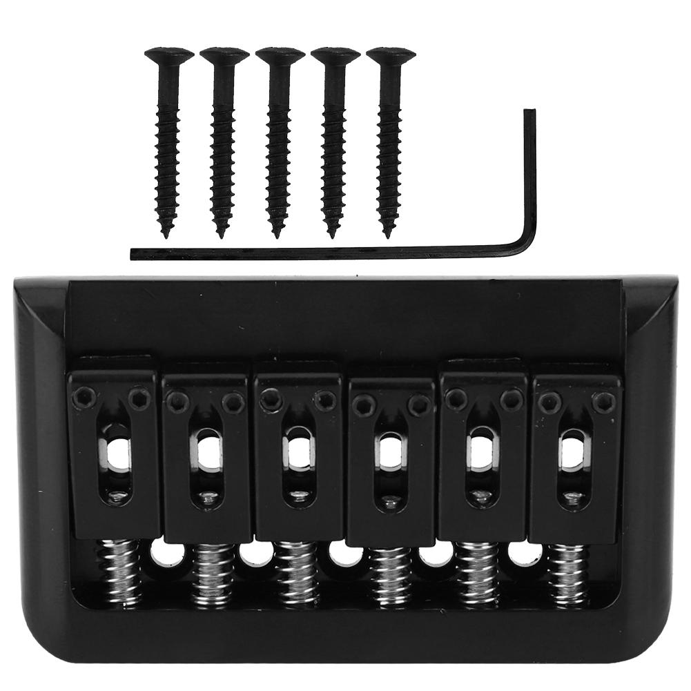 Professional Metal Six string Bridge for 6 string Electric Guitar (Silver)