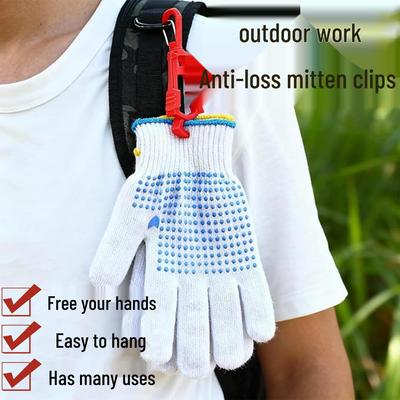 Multifunktionaler Outdoor-Handschuhclip: 8-Formiger Karabinerhaken für sichere Aufbewahrung und Diebstahlschutz