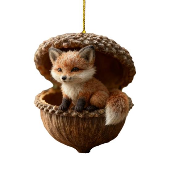 

Лесные животные Желуди Украшения 2D Плоские Акриловые Шишки Животные Украшения для Рождественской Елки Лесные Существа Подвесное Украшение для Рождественской Елки Домашней Вечеринки H