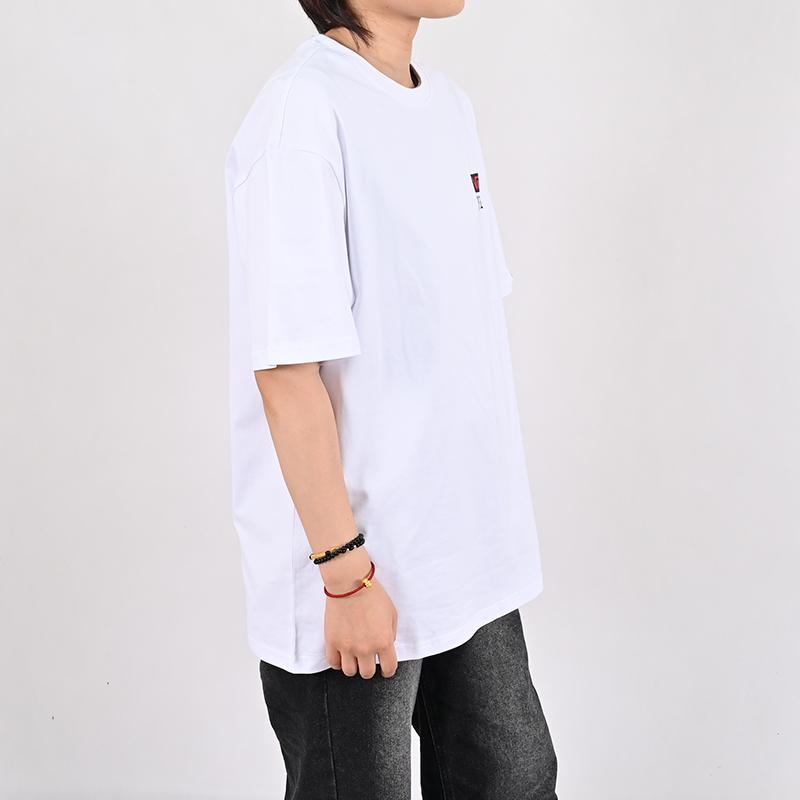 Vans Modny T-shirt z nadrukiem literowym, casualowy, z okrągłym dekoltem i krótkim rękawem, męskie topy VN000QH7WHT