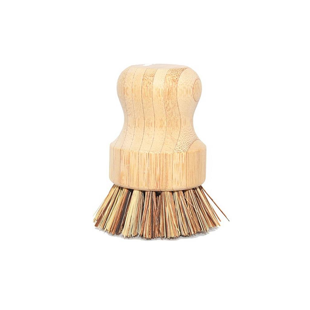 Dish Brush,   Scrub Brush Natural Sisal And  Bristles Dish For Cleaning Dishes,  Iron Pots, Pans, Vegetables And Sink 2pc