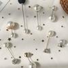 Fashion Prevent Wardrobe Malfunction Pearl Bead Diamante Brooch Collar Pin Set