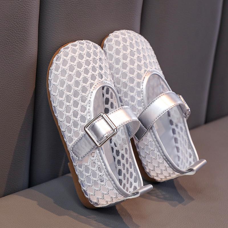 

New Children s Flats Summer Breathable Princess Shoes for Girls Simple Fashion Kids Causal Shoes Soft Soled Trend Versatile 36