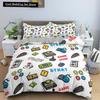 Boys Gamer Bedding Set Cartoon Game Luxury Duvet Cover King Queen Double Comforter Cover Gaming 2/3pcs Polyester Quilt Cover