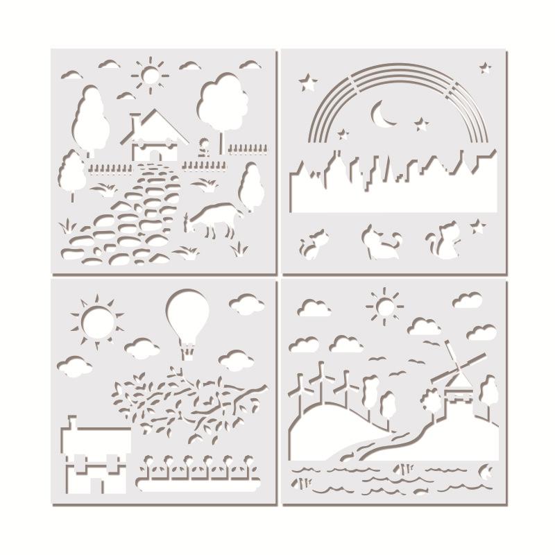 Reusable Cake Decorating Templates for Desserts Coffee Art Baking Birthday Party Lace Floral Designs Pastry DIY Decorating Tools