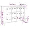 VidaXL Black Buffet 135x39x103.5 Cm Cold-Rolled Steel, Storage Cabinet, Kitchen Storage Cabinet, Cabinet 3307173