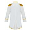 Boys Prince Costume Long Sleeve Gold Fringe Braiding Velvet Tailcoat Royal Court Style Outfit Head Accessory