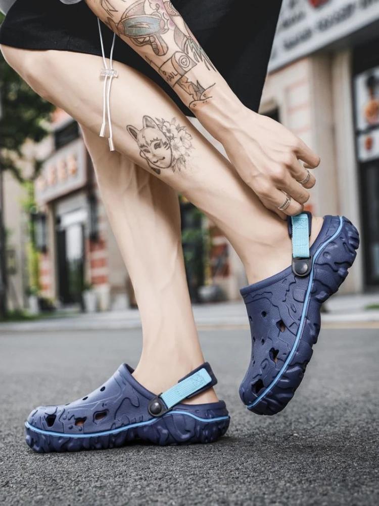 Fashion Hole Male Shoe Shoes Beach with Platform Height New Design 2025 Fashion Eva in Welcome Deal on Offer Summer Sale 39 Men's Sandal