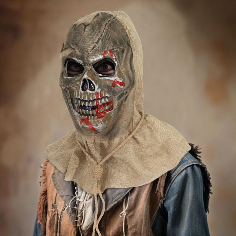 Halloween Scary Helmets Masquerade Mask Cosplay Mask for Carnival Christmas Party Props Horrific Full Head Skull Mask
