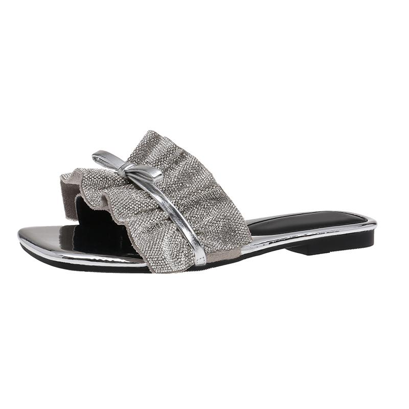 

Fashion Designer Woman Flat New Slippers Woven with Comfortable Women s Shoes Casual Bottom Slippers Women s Shoes Summer Sandals 35