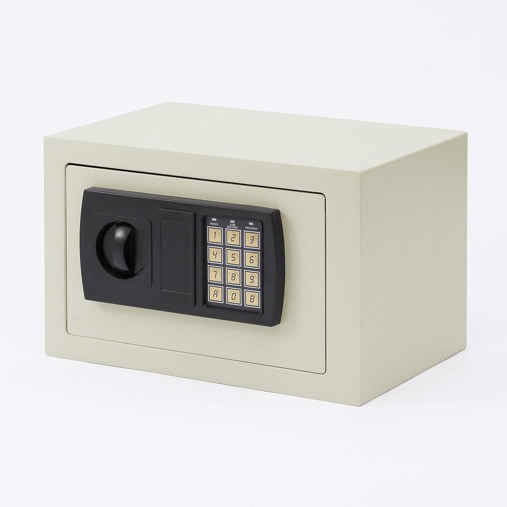 Sanwa Direct Safe for Home Small Width 31 x Depth 20 x Height Numeric Wall Mountable Use, 9.9L, 20cm, Keypad/Key Type, 200-SL038GY