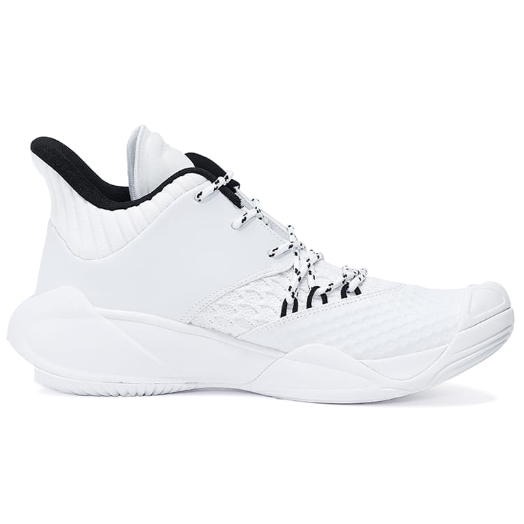 Anta Slip Resistant Abrasion Resistant Low Top Basketball Shoes Men's White Black 112131616S-3