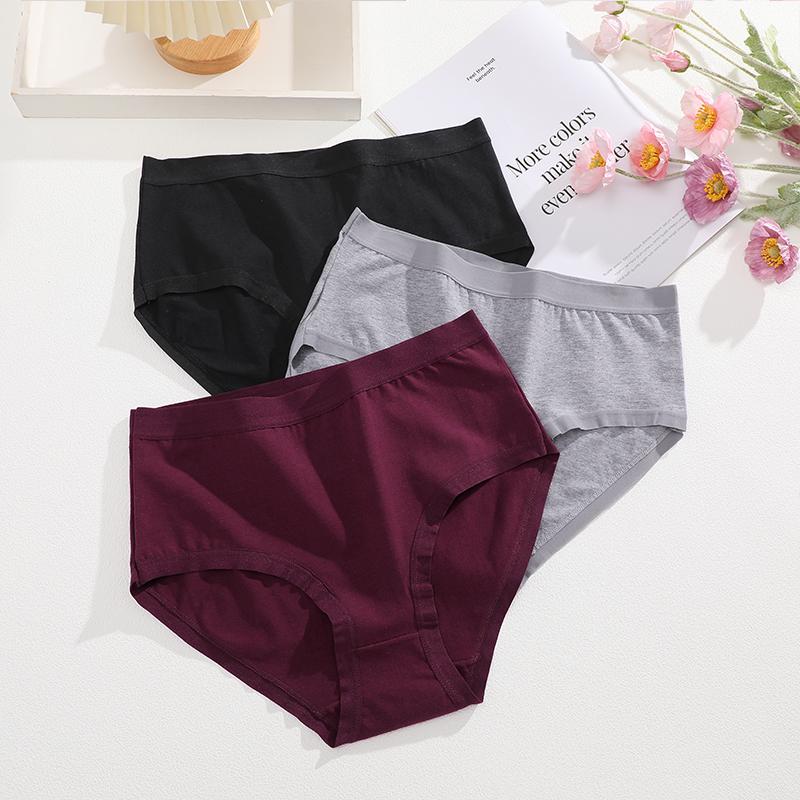 3Pcs/Set High Waist Underwear Cotton Panties Women Body Strips Underpants Plus Size Girls Briefs Female Lingerie Pantys