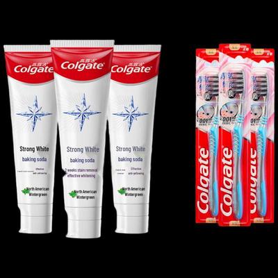 Enamel White Baking Soda Toothpaste & Toothbrush Set