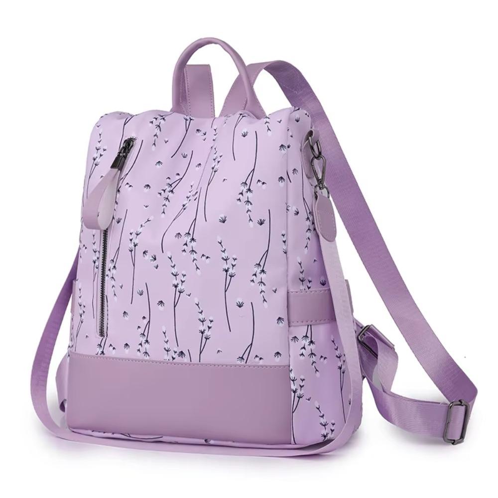 1Pcs Durable Oxford Cloth Women's Backpack Sweet Printed Outdoor Casual Backpack Large Capacity Multi-use Single Shoulder Bag