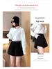 Women's Elastic Waist Woolen A-Line Shorts - Autumn/Winter 2024, Versatile Loose-Fit Bootcut for a Slimming Casual Look
