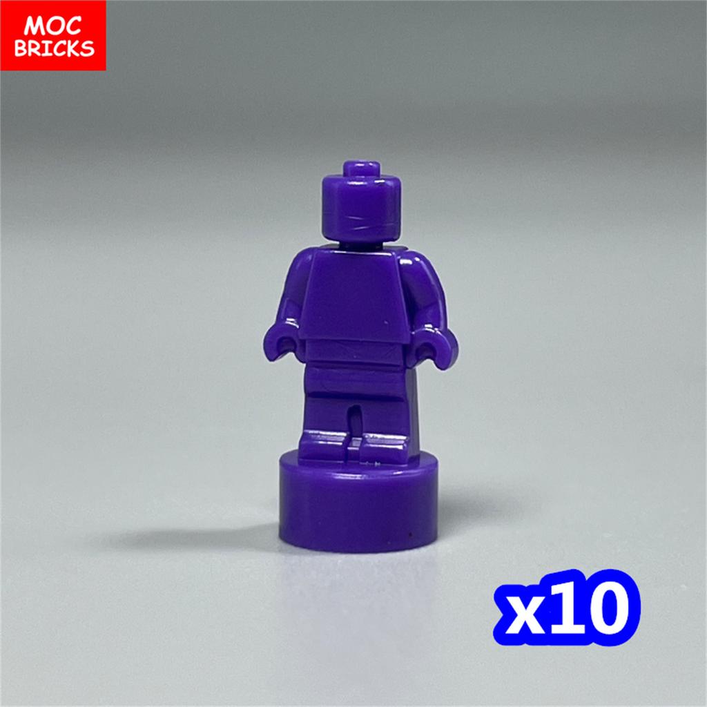 10pcs/lot MOC Bricks Figure 16478 1.8cm Mini Statue Hood Blank Model Building Blocks Custom Unprinted Dolls Kids Toys