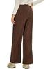 2026 Spring Elastic High Waist Lace-Up Corduroy Pants, Wide-Leg, with Pockets, Casual Long Trousers.