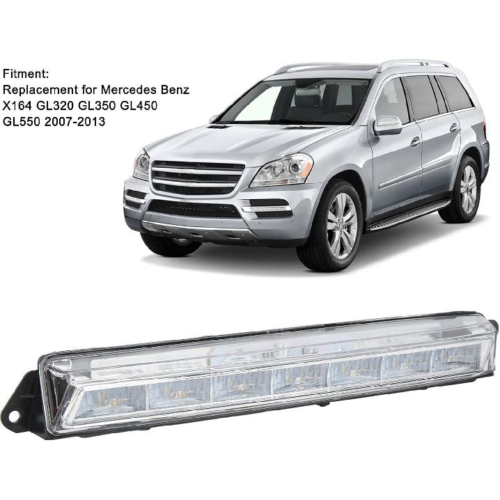 Daytime Running Lamp, Daytime Running Light Replacement for X164 GL320 GL350 GL450 GL550 20072013 (Right 1649060451)