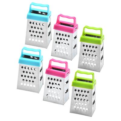 6 Pcs Multipurpose Mini Grater Vegetables Veggie Slicer Stainless Steel Four Sided Kitchen Graters