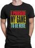 I Paused My Game To Be Here Retro Vintage Men T Shirt Funny Gaming Gamer Cotton Tee