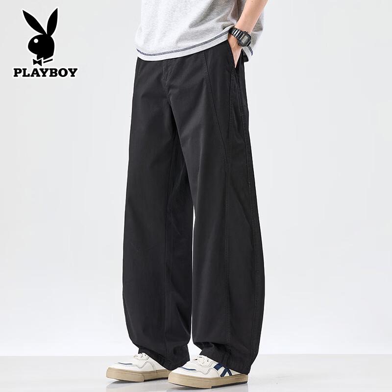 PLAYBOY Men s Relaxed Fit Wide-Leg Casual Pants XL
