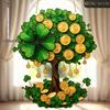 1pc 2D Acrylic Lucky Clover with Money Tree Decoration | Suitable for Bathroom, Bedroom, and Outdoor Spaces, Wall Hanging Decoration 