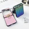 Ring Holder Weave Leather Plastic Phone Case for Samsung Galaxy Z Flip 6 5 4 3 Flip6 Flip4 Flip5 Hard Shell Shockproof Cover