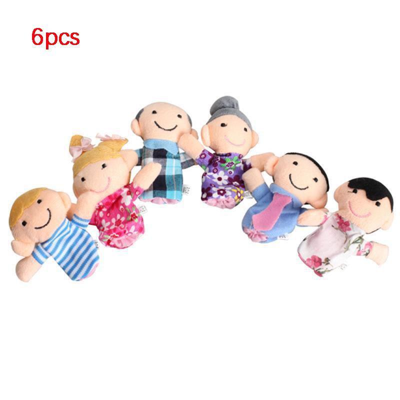

Куклы-пальчики Кукла Ребенок Обучающая Ручная Игрушка Учить Историю Ребенок Подарок Семья Животное 6Pcs Family,7cm*3cm