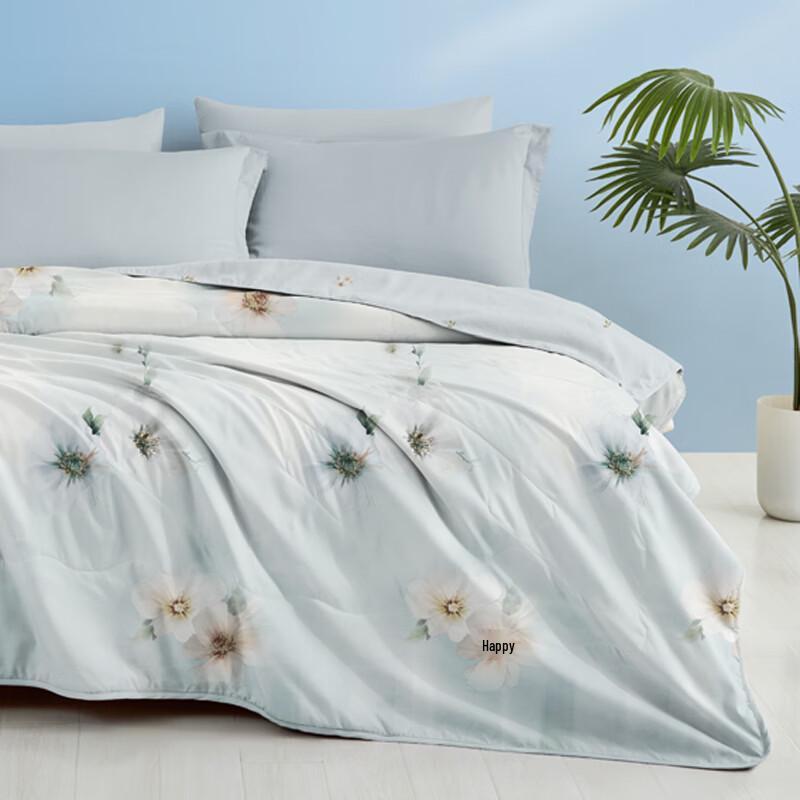 Luolai Qinglan Floral All-Cotton Summer Quilt 150x200cm