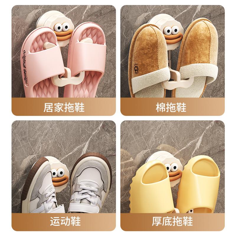 Bathroom Slipper Rack No Punching, Storage Hook, Bathroom Slipper Hanger, Toilet Door Rear Suction Cup Rack, Wall Hanging