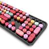Mofii Sweet Keyboard Mouse Combo Mixed Color 2.4G Wireless Keyboard Mouse Set Circular Suspension Key Cap for PC Laptop