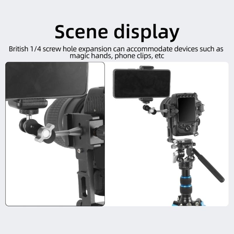Foldable Camera Quick Release Plate With 360 Degree Rotating Arca Standard Tripod Adapter For DSLR  Cameras