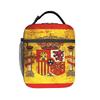 Spanische Flagge Isoliert Lunchtasche für Männer Frauen Lebensmittelbeutel Tragbar Thermokühler Brotdosen für die Arbeit