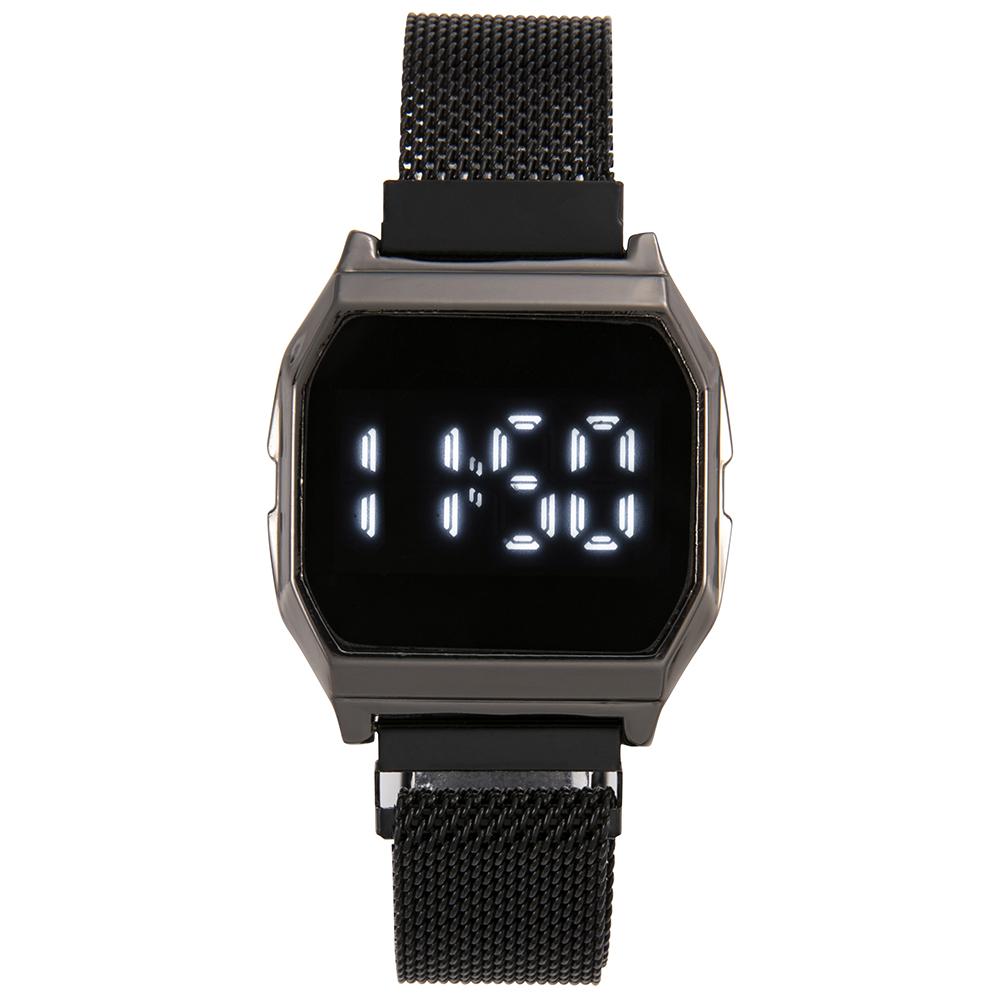 Men's Wristwatch Fashion Casual LED Digital Display Watch Male Gold Stainless Steel Band Waterproof Luxury Watches Herrenuhr