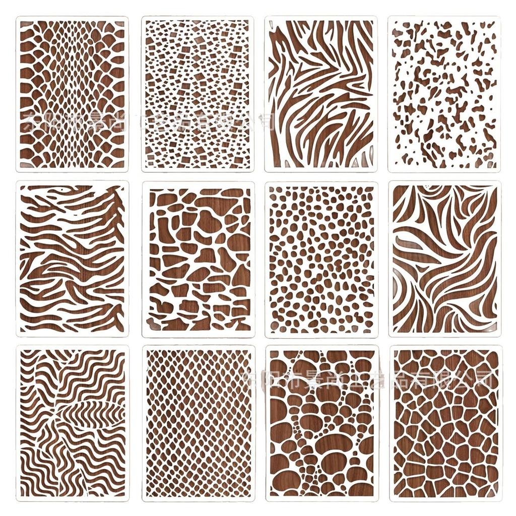 15 Piece Set, Abstract Texture Background Template, Creative Painting Template, Party Decoration, Christmas Gift, Handmade Enthusiast Gift