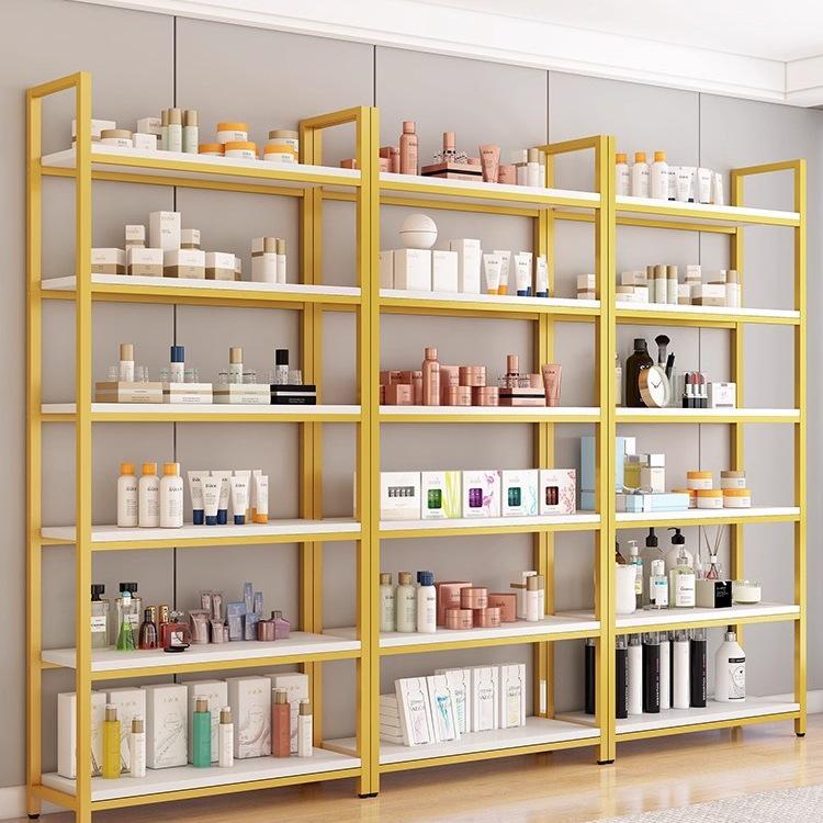 Steel & Wood Multi-Layer Display Rack for Supermarkets and Convenience Stores