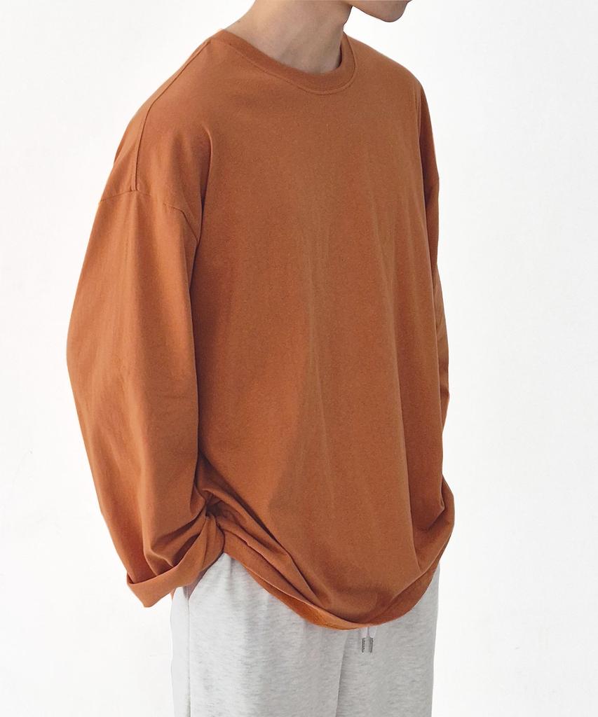 UMM 20-Color Plain Cotton Oversized Long Sleeve Tee (Type C)