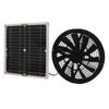 Solar Panel Powered Fan 10in Diameter Ventilator 100W for RV Yacht Greenhouses Bathroom