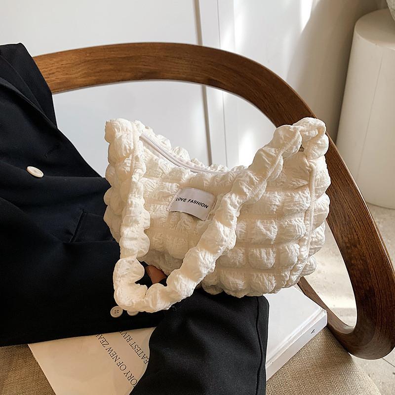 Трендовая холщовая сумка через плечо 2024 лето новая модная сумка-тоут кроссбоди на молнии черная белый