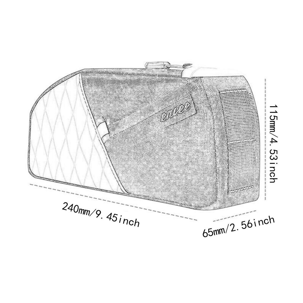 Bike Frame Storage Bag Strap On Pouch Pocket Water Resistant Cycling Pack for