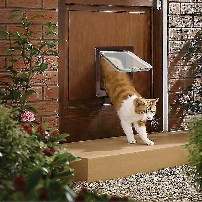 2025 Latest Model Cat Flap for Cats Dogs Small Cat Flap Smart Door 4-Way Lockable Easy to