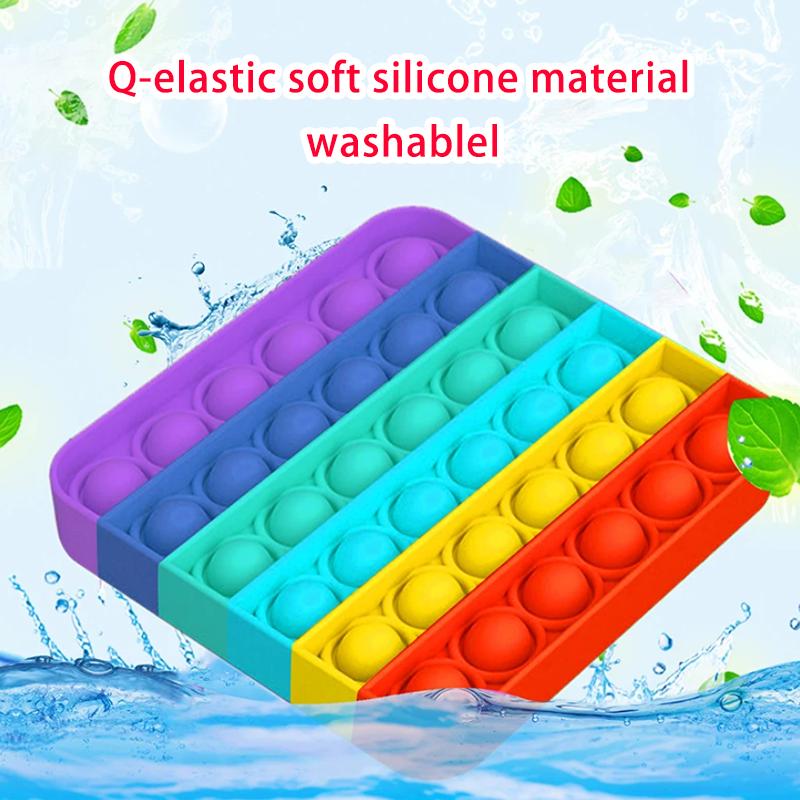 Sensory Toy Rainbow Apple Ice Cream Squeeze Toy Cute Kids Fidget Toy Slow Rising Stress Relief Toy for Autism Anxiety Reliever