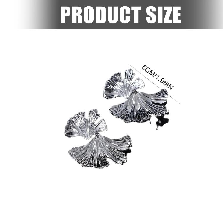 Ginkgos Leaf Shaped Earrings Easy Maintenance Everyday Wear Fashionable Women Accessory Alloy Texture for Fashion Look