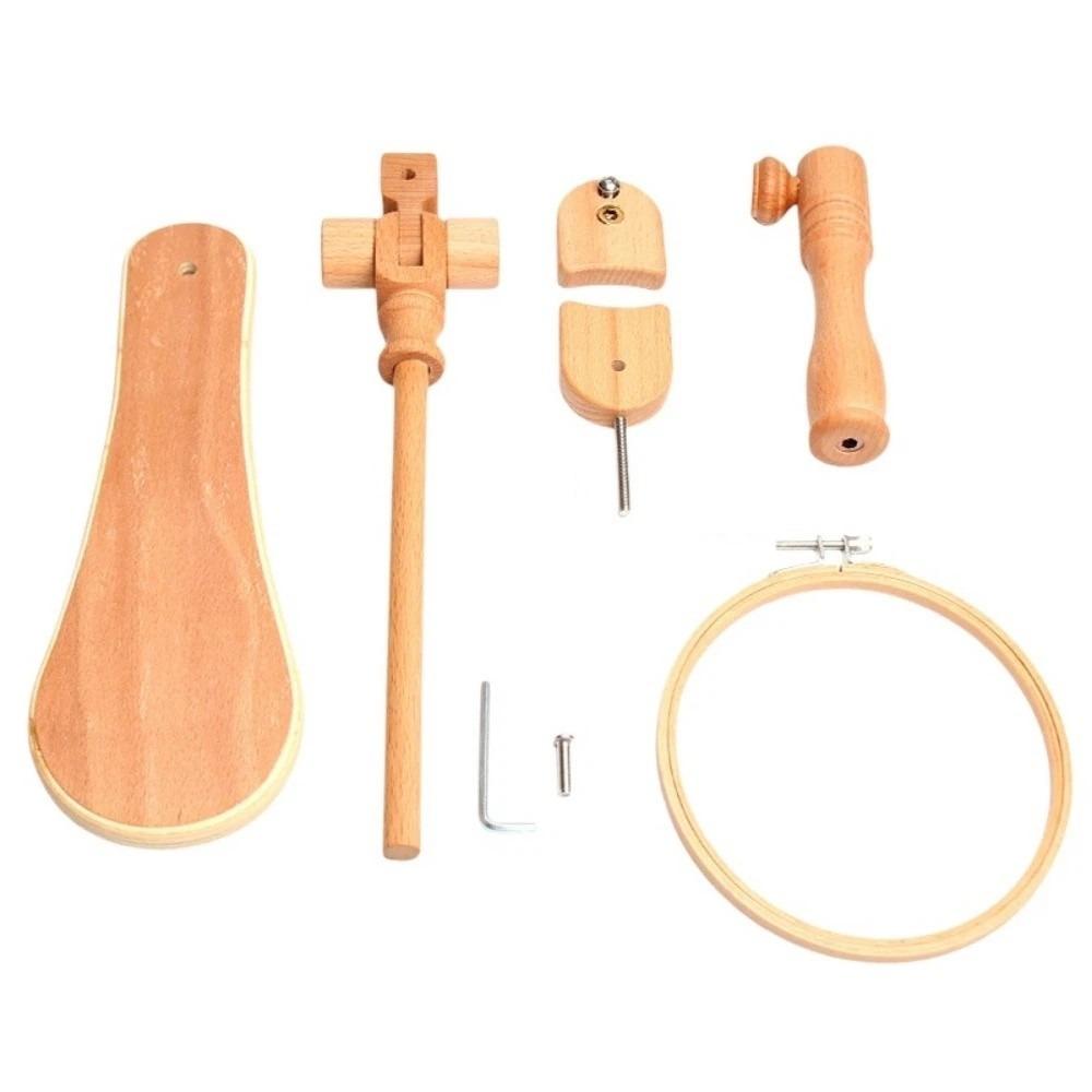 Portable Embroidery Hoops Stand Embroidery Holder Wood Wood Rotary Hoop Holder Adjustable DIY Cross Stitch Rack Sewing Workbench
