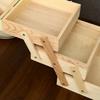 Natural Wood Storage Box Collapsible for Pastry Presentation