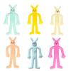 TPR Soft Rubber Elastic Easter Macaron Expression Rabbit Decompression Toy