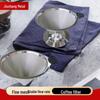 Doppellagiger Edelstahl-Pour-Over-Kaffeefilter-Trichter - Papierlos, zum Tropfen